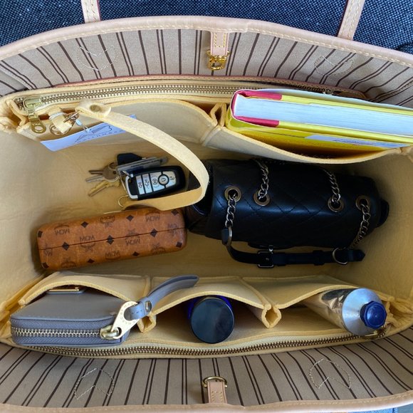 👑 NEW! Neverfull GM MM LV purse organizer insert with zippers for Louis Voution - Picture 13 of 16